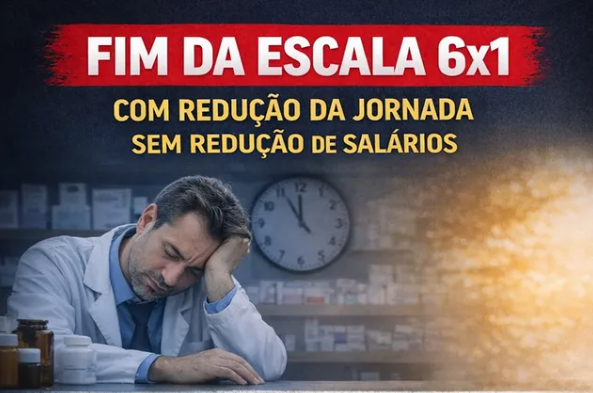 Fim da escala 6×1 com redução da jornada e sem redução de salários